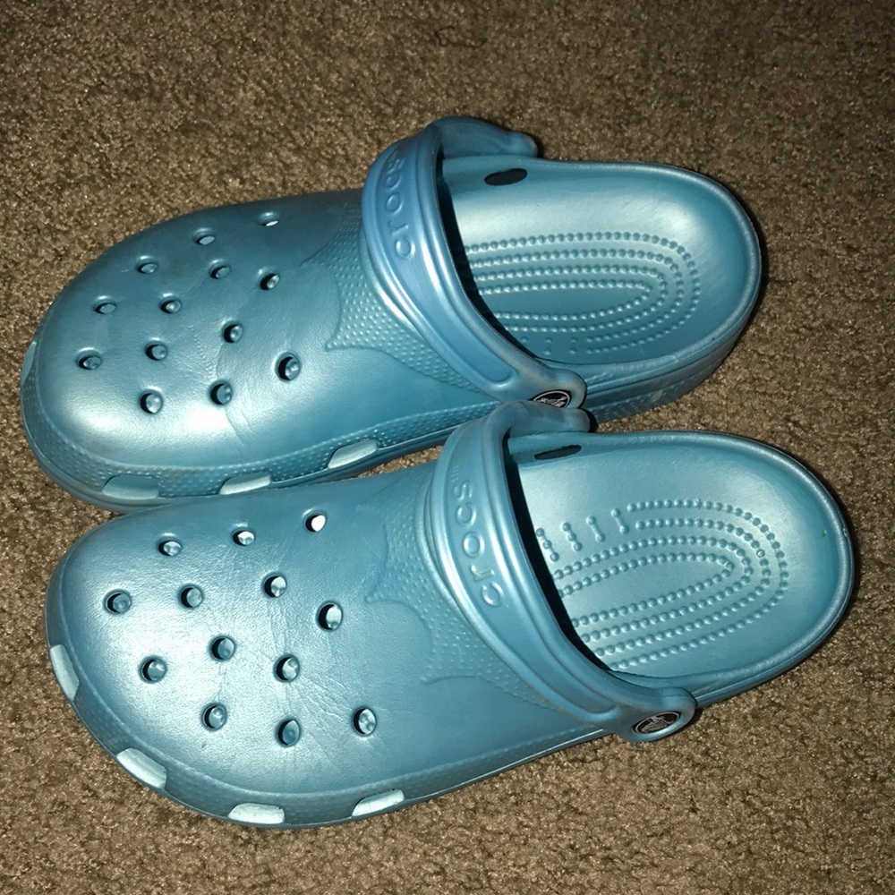 Tiffany blue Crocs
